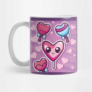 Kawaii Valentine Candy Illustration Mug